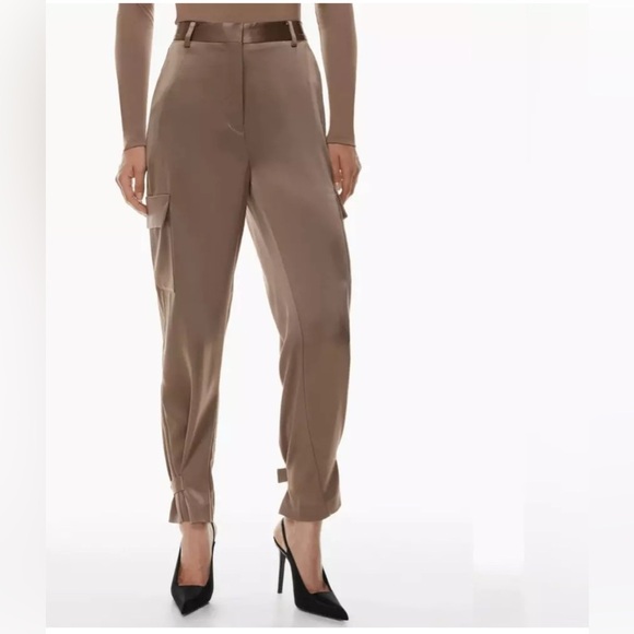 Aritzia Babaton Refined Satin Cargo Pant - Picture 1 of 7